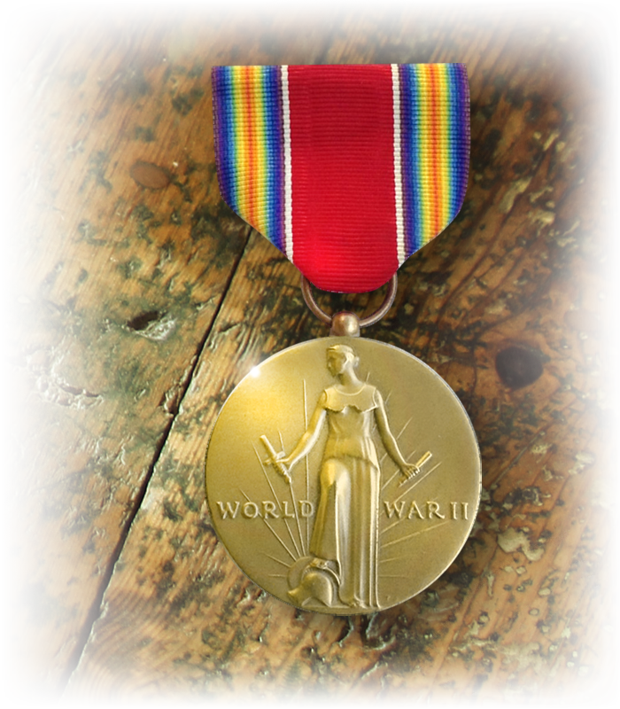 WWII Medal on an authentic workbench from the era